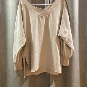 Nike Beige V-Neck Sweater